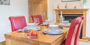 Dining Table Place Settings at Springbank Cottage in Coniston, Lake District
