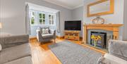 Lounge Seating and TV at Springbank Cottage in Coniston, Lake District