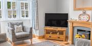 Lounge Seating and TV at Springbank Cottage in Coniston, Lake District