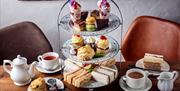 Afternoon Tea Spread at The Restaurant at Crooklands Hotel in Milnthorpe, Cumbria