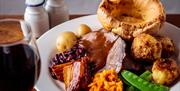 Roast Dinner at The Restaurant at Crooklands Hotel in Milnthorpe, Cumbria