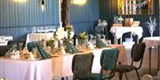 Table Settings and Decor for a Wedding at Crooklands Hotel in Milnthorpe, Cumbria