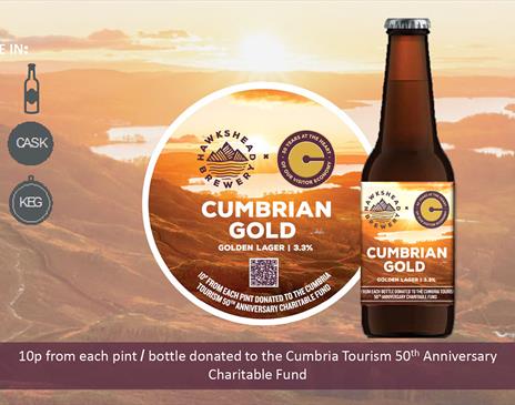 Cumbrian Gold - A lager celebrating 50 years of Cumbria Tourism