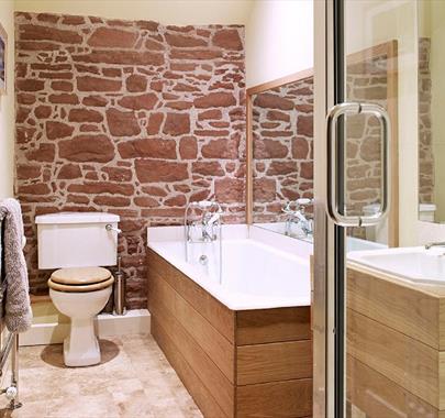 Bathroom at Glassonby Old Hall in Glassonby, Cumbria