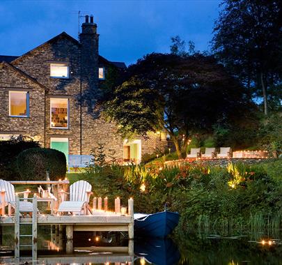 Lake House and Pier at The Gilpin Hotel & Lake House in Windermere, Lake District