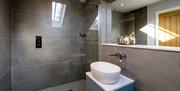 Walk-In Shower and Sink in Ensuite of Hoglet Cottage in Dalston, Cumbria