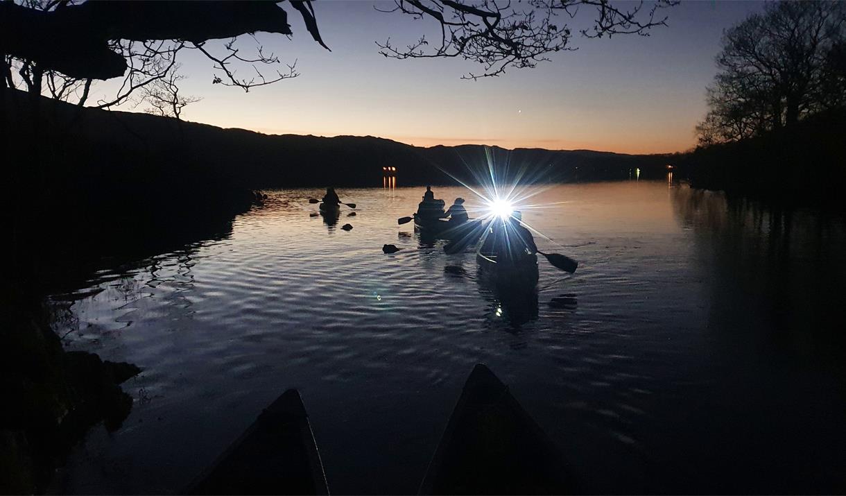 Visitors Dark Sky Canoeing with Path to Adventure in the Lake District, Cumbria