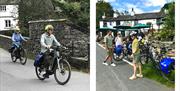Visitors Cycling in Elterwater with E-Bike Safaris Ltd in the Lake District, Cumbria