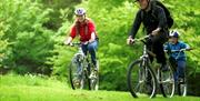 Family Cycling on Bikes Hired from Total Adventure Bike Hire in the Lake District, Cumbria