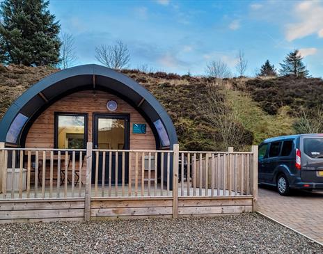 Exterior and Ramp of Universally Accessible Glamping Pods at Troutbeck Head in Troutbeck, Lake District