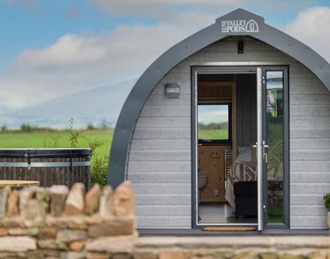 Exterior of a Pod at Eden Heights Glamping in Appleby-in-Westmorland, Cumbria