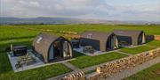 Aerial View of the Pods and Views from Eden Heights Glamping in Appleby-in-Westmorland, Cumbria
