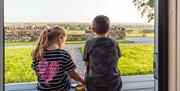 Children Taking in the Views from an Eden Heights Glamping Pod in Appleby-in-Westmorland, Cumbria