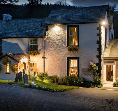 Nighttime Exterior at The Cottage in the Wood near Braithwaite, Lake District