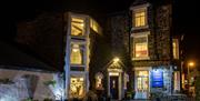 Exterior of Sunnyside Guest House in Keswick, Lake District at Night