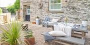 Outdoor Seating and Dining Areas in The Byre at The Green Cumbria in Ravenstonedale, Cumbria