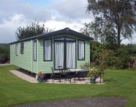 Exterior of Holiday Homes for Hire at Greaves Farm Caravan Park in the Lake District, Cumbria