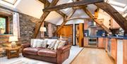 Self Catering Kitchen and Lounge in Cruck Barn in Patterdale, Lake District