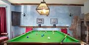 Billiards Room at Blencowe Hall near Greystoke, Cumbria