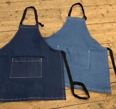 Aprons from the Apron Workshop with Jeanette Hanna at Farfield Mill in Sedbergh, Cumbria