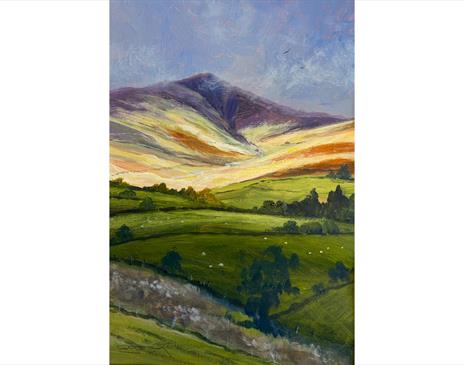 Painting from the Sun Lit Dales Acrylic Workshop with Stuart Gray at Farfield Mill in Sedbergh, Cumbria