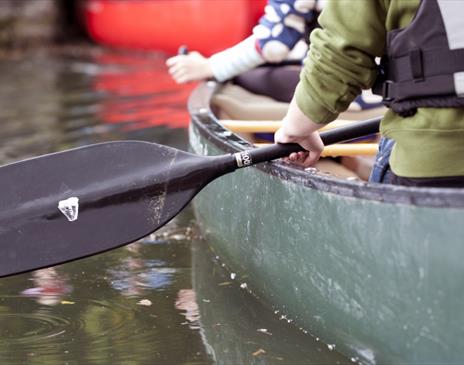 Visitors at a Canoe Taster Session in Keswick, Lake District
