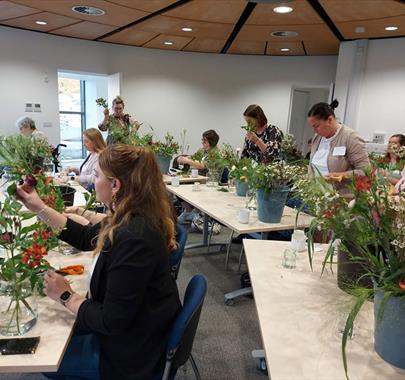 Flower Arranging Workshop at The Beacon Museum in Whitehaven, Cumbria