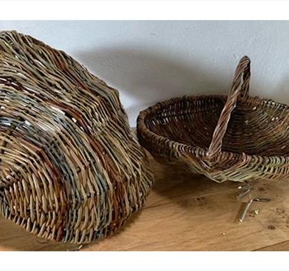Framed Foraging Baskets Made at Florence Arts Centre in Egremont, Cumbria