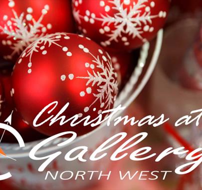 Poster for Christmas at Gallery North West, Promoting the New Exhibition Launch Event and 25th Anniversary Celebration in Brampton, Cumbria