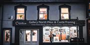 Exterior and Entrance to Gallery North West in Brampton, Cumbria at Nighttime