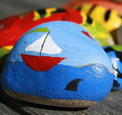 Painted Rocks for the Geocaching and Space Pirates event in Walney, Cumbria