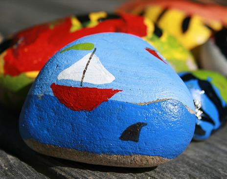Painted Rocks for the Geocaching and Space Pirates event in Walney, Cumbria