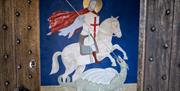 Painting of St. George Slaying the Dragon at George and Dragon in Clifton, Cumbria