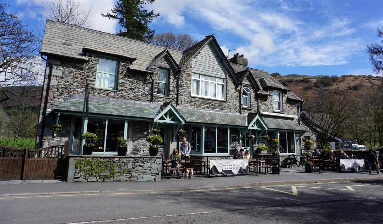 Exterior of The Good Sport Tap-Room by Grasmere Brewery & Distillery in Grasmere, Lake District