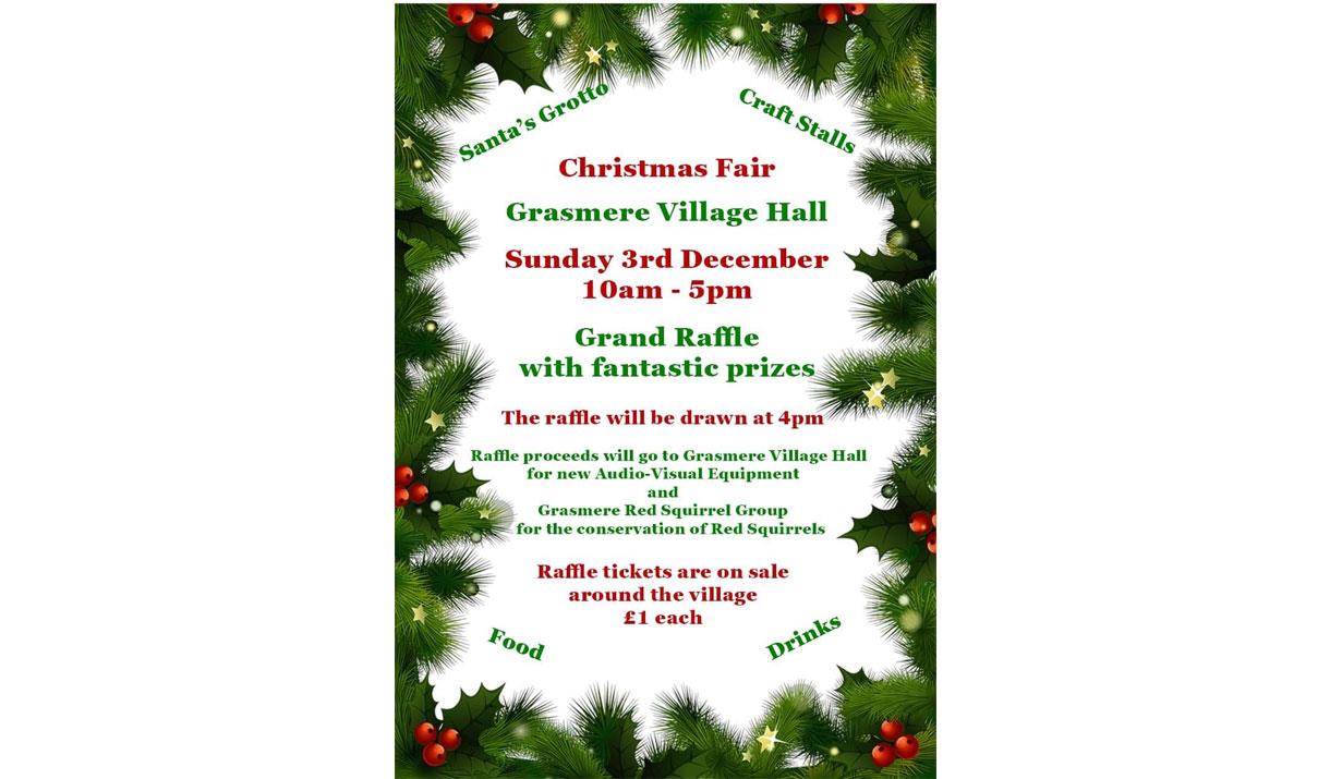 Poster for Grasmere Christmas Fair in Grasmere, Lake District