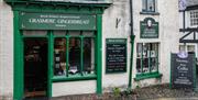 Shop Exterior and Signage at Grasmere Gingerbread® in Hawkshead, Lake District