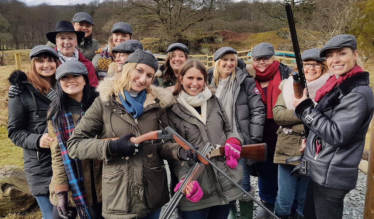 Hen Party Shooting Activities with Graythwaite Adventure in the Lake District, Cumbria
