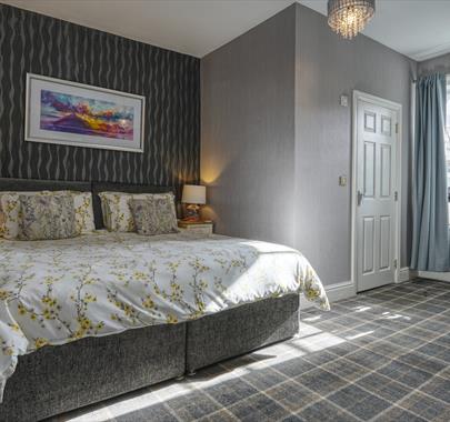 Double bedroom at The Howard Arms in Brampton, Cumbria