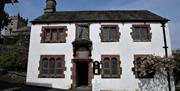 Exterior and Entrance at Hawkshead Grammar School Museum in the Lake District, Cumbria