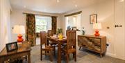 Dining Area and Kitchen at Lacet Cottage on the Hutton John Estate in the Lake District, Cumbria