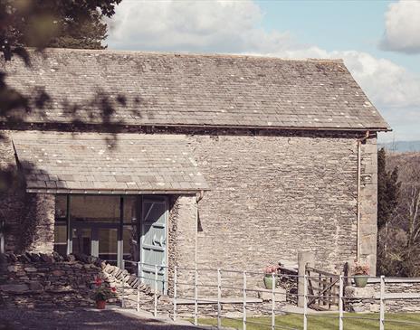 Exterior of Hare Hill Barn in Cartmel Fell, Lake District
