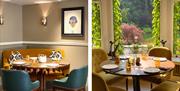 Seating at Henrock at Linthwaite House Hotel in Bowness-on-Windermere, Lake District