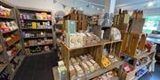 Inside the shop at Hill of Oaks Holiday Park in Windermere, Lake District