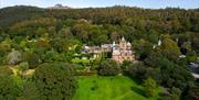 Holker Hall and Gardens from Above, near Grange-over-Sands, Cumbria