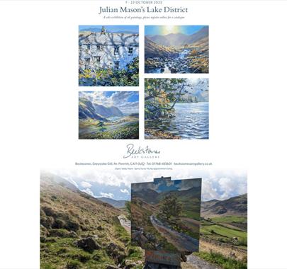 Julian Mason Lake District Landscape Exhibition at Beckstones Art Gallery in Penrith, Cumbria