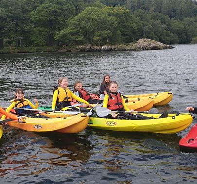 Family Friendly Instructed Kayaking on Windermere with Graythwaite Adventure in the Lake District, Cumbria