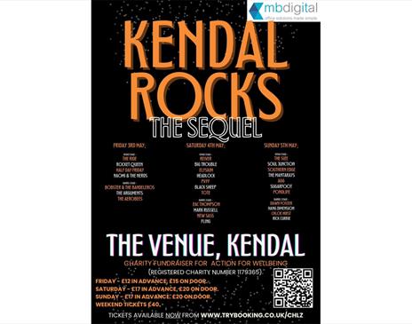 Poster for Kendal Rocks: The Sequel at The Venue in Kendal, Cumbria