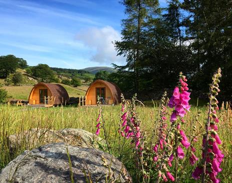 Exterior of Kentmere Farm Pods near Staveley, Lake District
