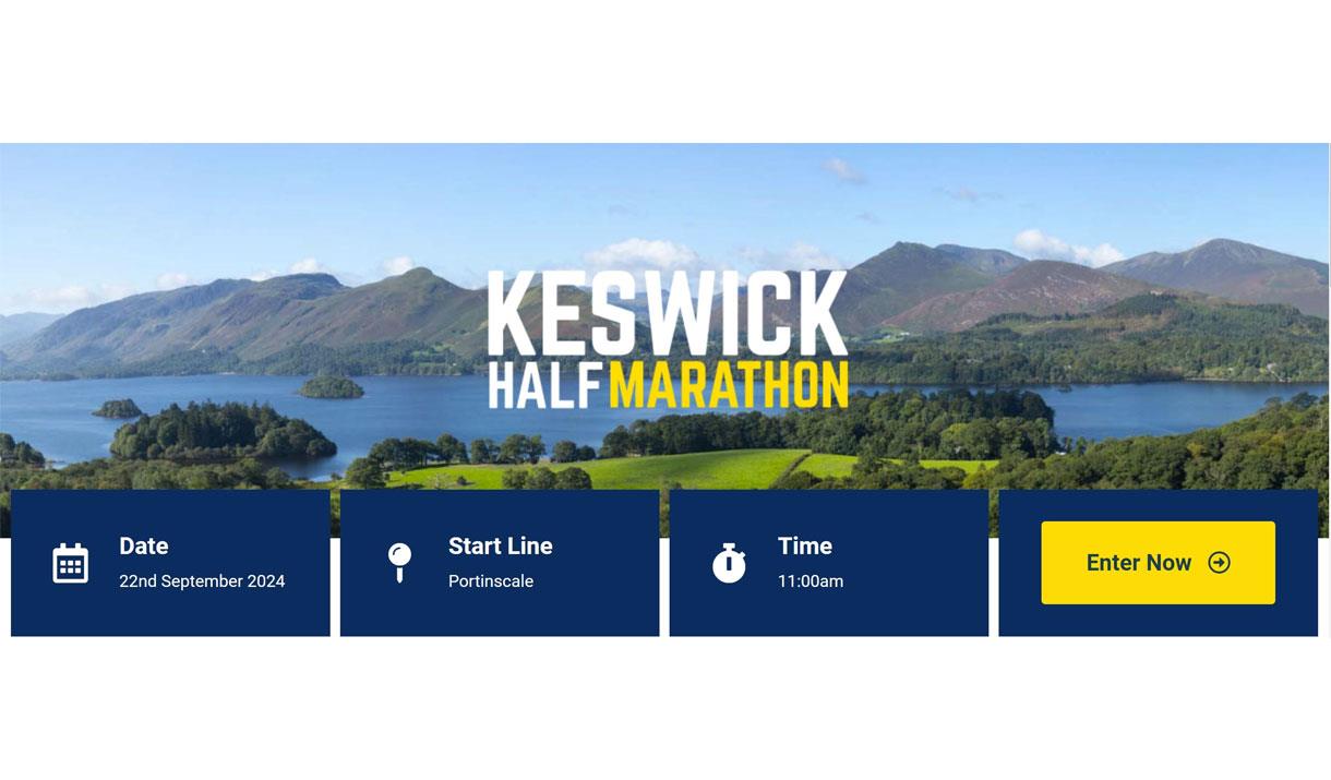 Poster for Keswick Half Marathon in Keswick, Lake District