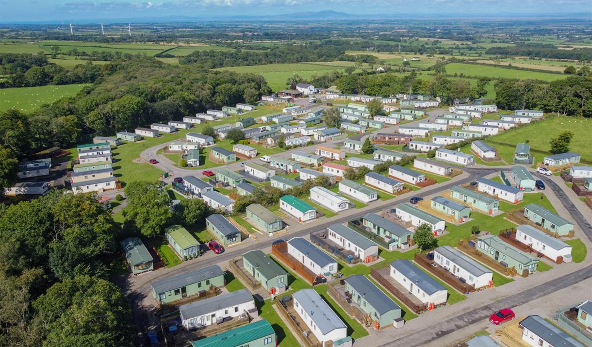 Aerial View of Clea Hall Holiday Park near Caldbeck, Cumbria
